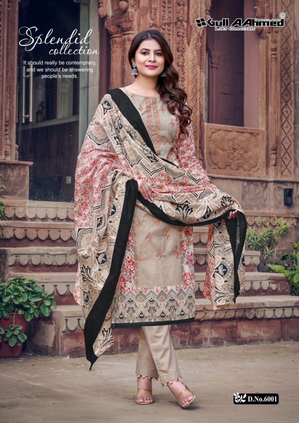 Gull A Ahmed Bin Saeed Vol 6 Cambric Cotton Dress Material Collection - Image 3