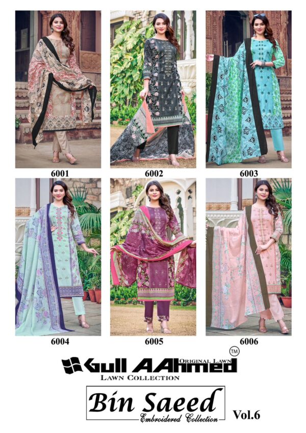Gull A Ahmed Bin Saeed Vol 6 Cambric Cotton Dress Material Collection - Image 8