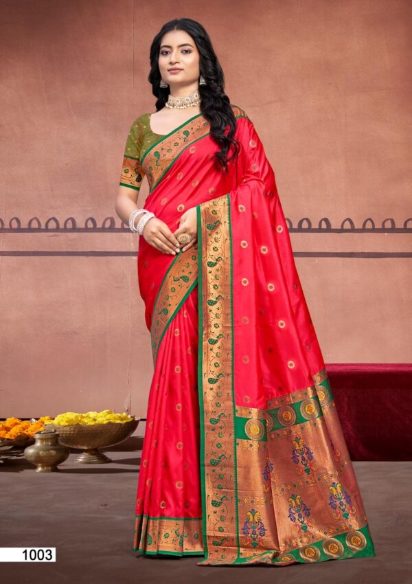 Bunawat Sawariya Silk Latest Designer Wedding Wear Silk Saree Collection - Image 9