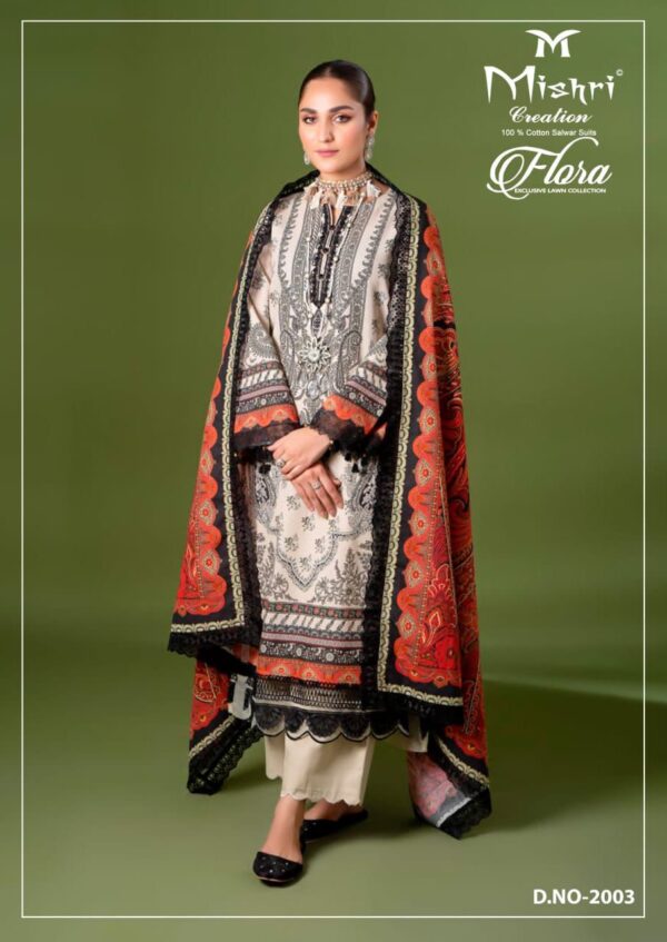 Mishri Flora 2 Lawn Cotton Printed Dress Material Catalog Wholesale Collection - Image 2