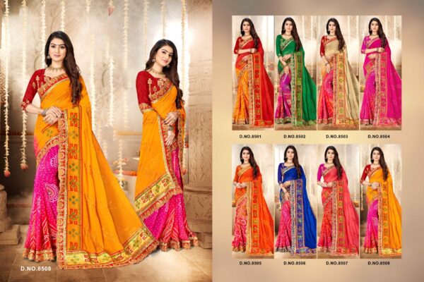 Jalnidhi Sukanya Georgette With Dyed Work Pallu Saree Collection - Image 5