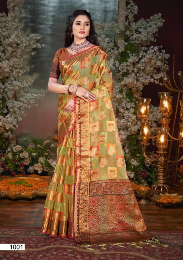 Bunawat Shantikunj Vol 11 Designer Festive Wear Chanderi Saree Collection - Image 4