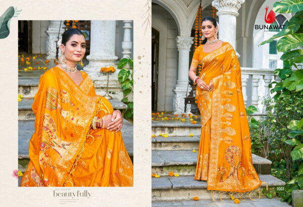 Bunawat Hans Vol 03 Wedding Wear Fancy Silk Saree Collection - Image 4