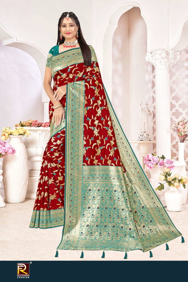 Ronisha Hansini Embroidered Designed Silk Saree Collection - Image 3