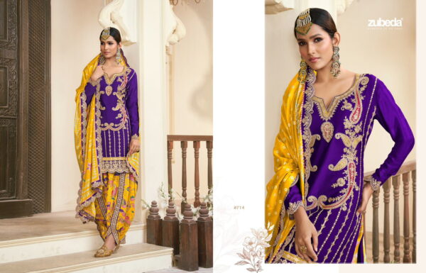 Zubeda Kalamkari Chinon Silk Digital Printed Salwar Kameez Collection - Image 2