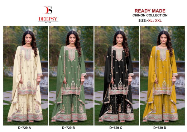 Deepsy D 729 Embroidered Ready Made Pakistani Collection - Image 2