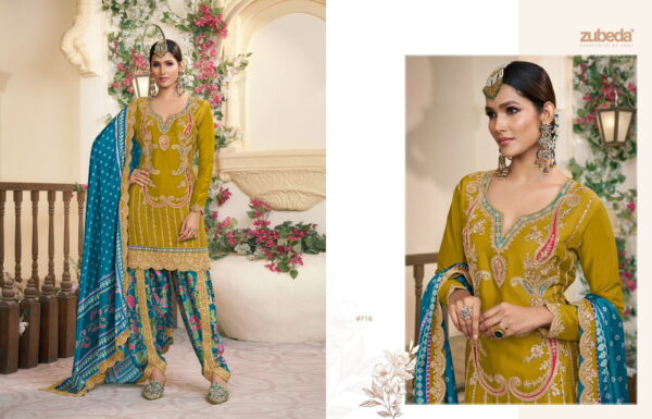 Zubeda Kalamkari Chinon Silk Digital Printed Salwar Kameez Collection - Image 3