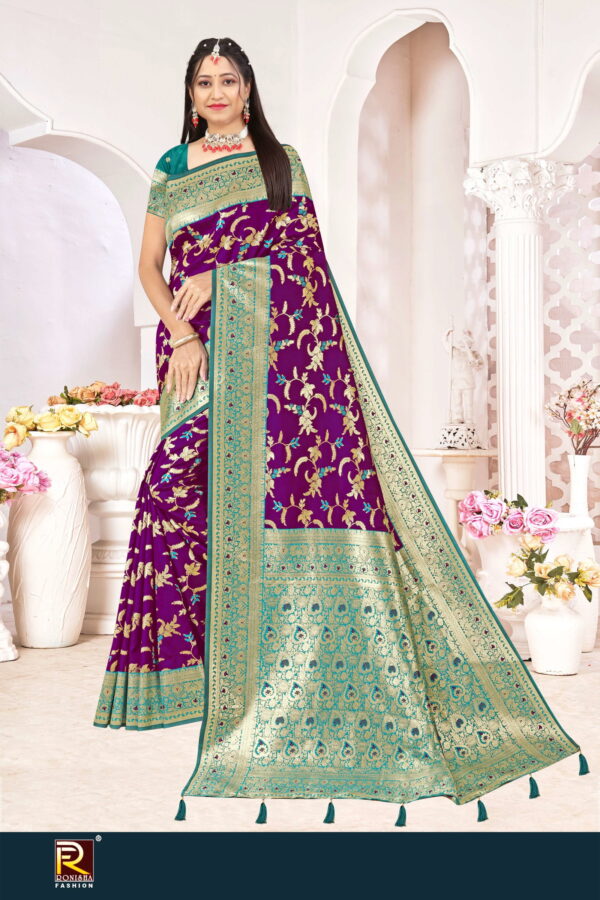 Ronisha Hansini Embroidered Designed Silk Saree Collection - Image 4