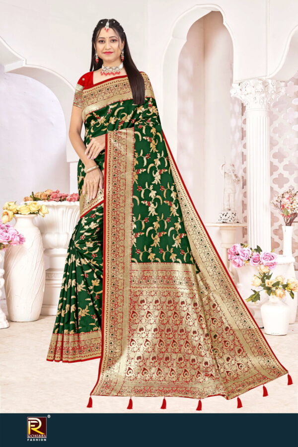 Ronisha Hansini Embroidered Designed Silk Saree Collection - Image 5