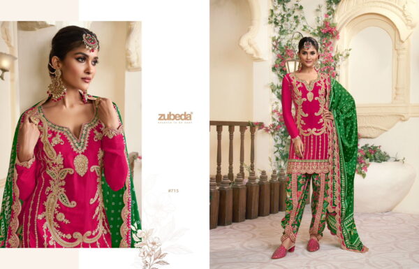 Zubeda Kalamkari Chinon Silk Digital Printed Salwar Kameez Collection - Image 4