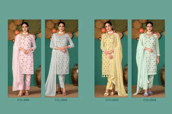 Zeeya Ruhani Georgette Designer Salwar Kameez Collection - Image 3