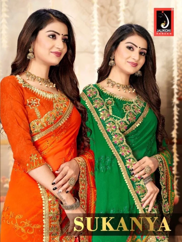 Jalnidhi Sukanya Georgette With Dyed Work Pallu Saree Collection