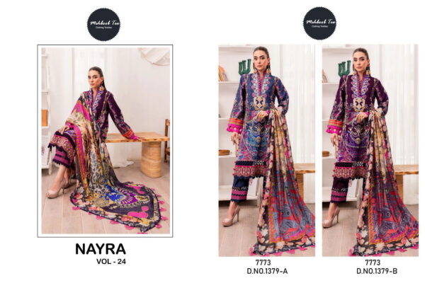 Mehboob Tex Nayra Vol 24 Cotton Dupatta Pakistani Salwar Suits - Image 2