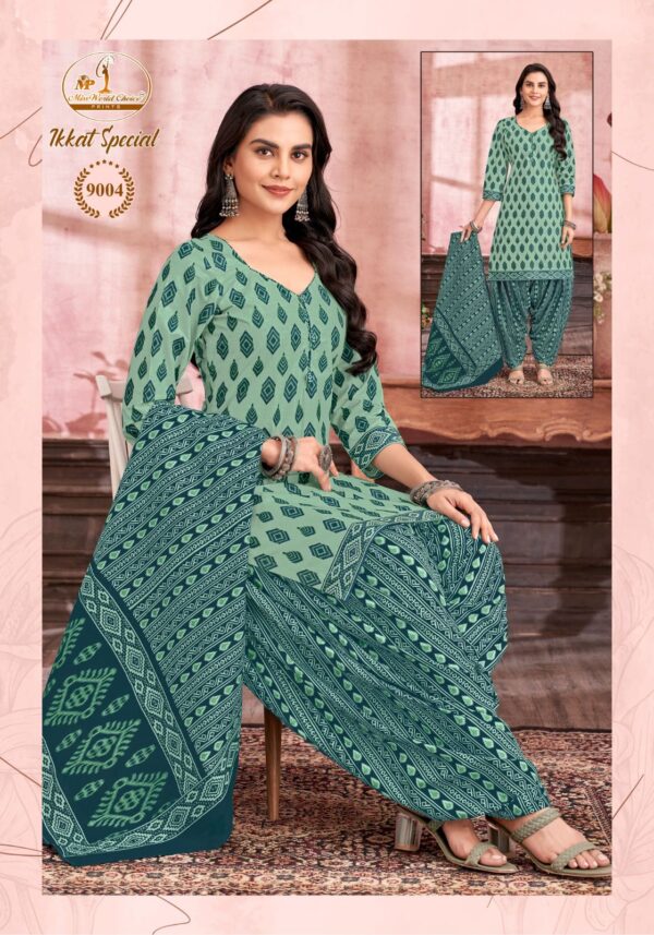 Miss World Ikkat Special Vol 09 Printed Cotton Dress Material Catalog Collection - Image 4