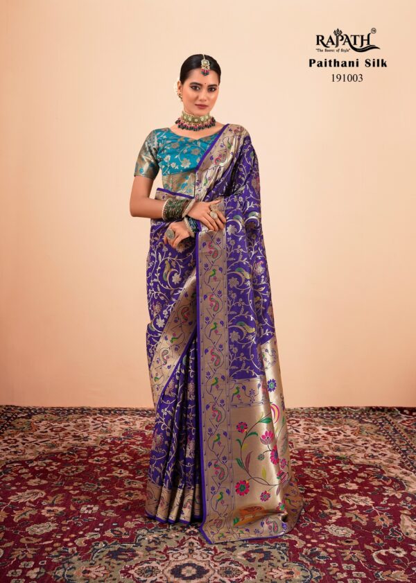 Rajpath Shailja Paithani Silk With Zari Weaving Sarees Collection - Image 3