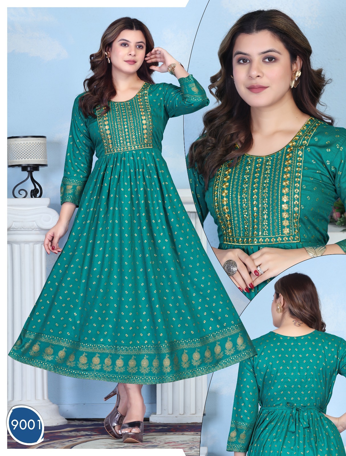 Beauty Queen Always Bindaas Rayon Printed Anarkali Kurtis Collection - Image 5