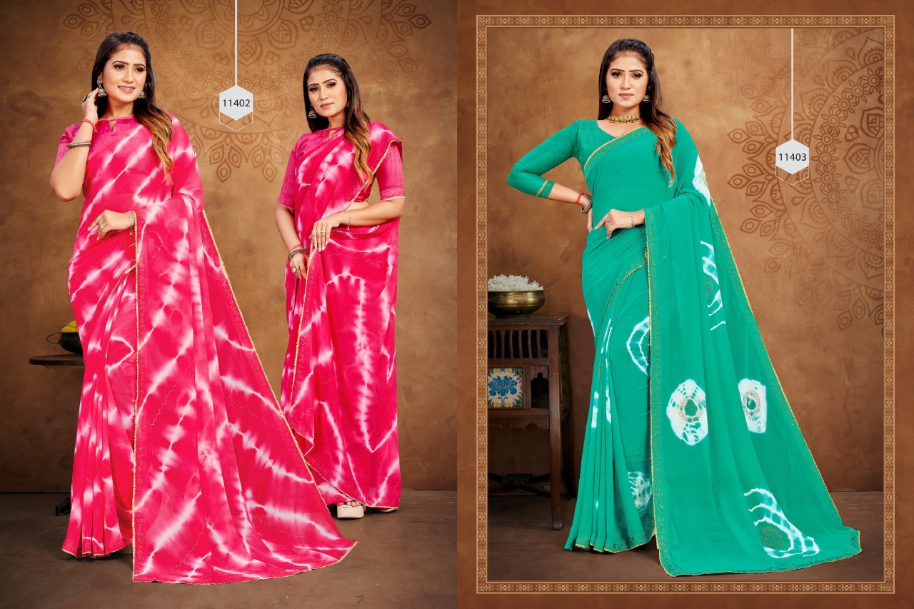 Jalnidhi Kohinoor Georgette Murga Printed Saree Collection - Image 2