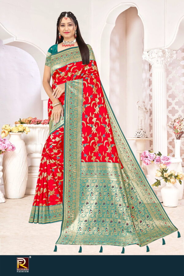 Ronisha Hansini Embroidered Designed Silk Saree Collection - Image 6