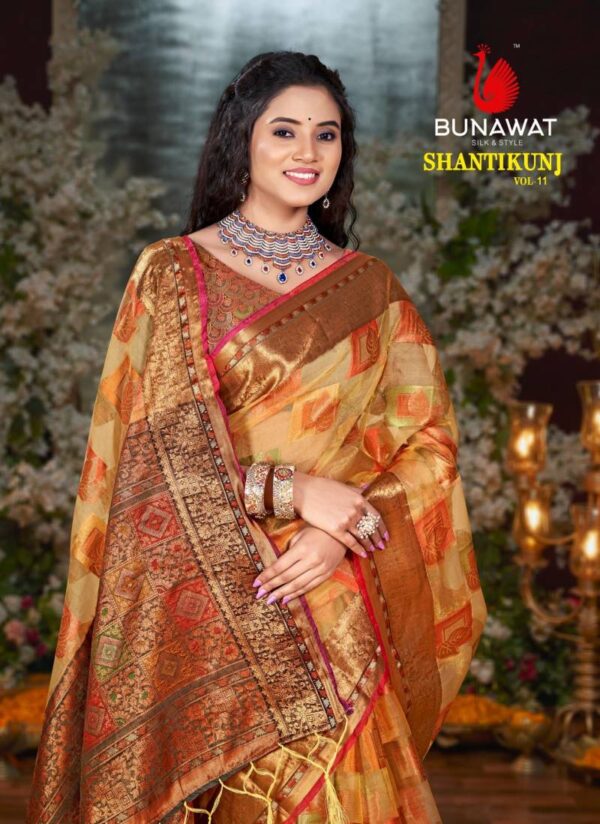 Bunawat Shantikunj Vol 11 Designer Festive Wear Chanderi Saree Collection