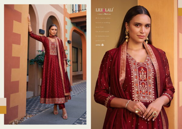 Lily And Lali Anarkali Top Bottom With Dupatta Collection - Image 7