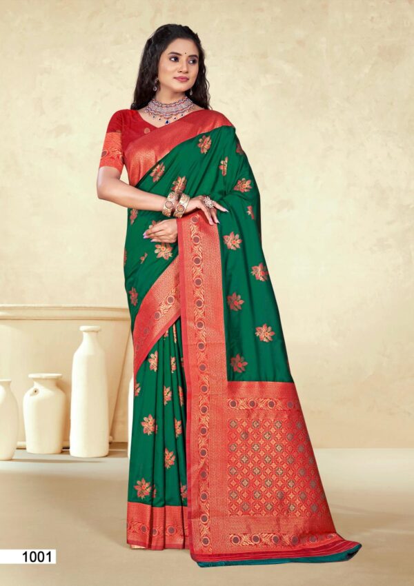 Bunawat Panghat Silk Traditional Wear Fancy Silk Saree Collection - Image 6