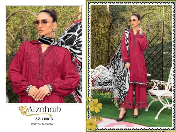 Alzohaib Az 1100 A To D Chiffon Dupatta Pakistani Salwar Suits - Image 5