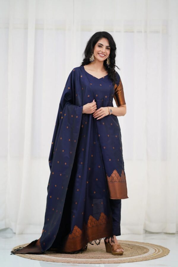 Blended Silk 1 Ready Made Fancy Salwar Suit Catalog Collection - Image 3