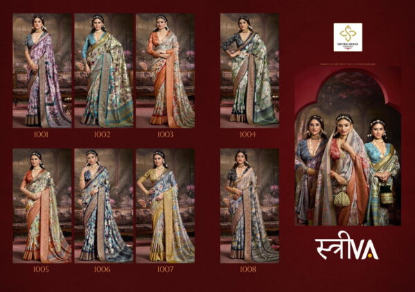 Shubh Streeva Tusser Silk Digital Printed Saree Collection - Image 10