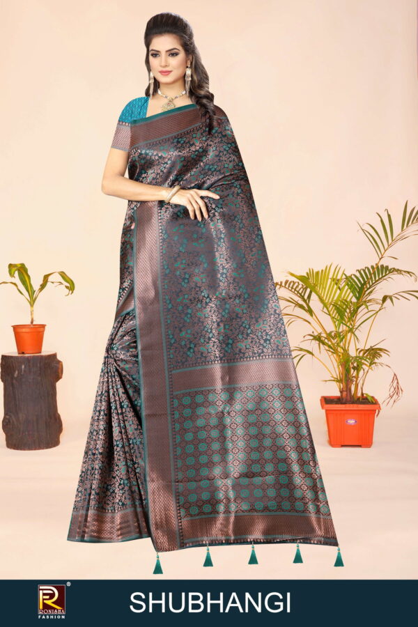 Ronisha Shubhangi Beautiful Satin Fancy Saree Collection - Image 2