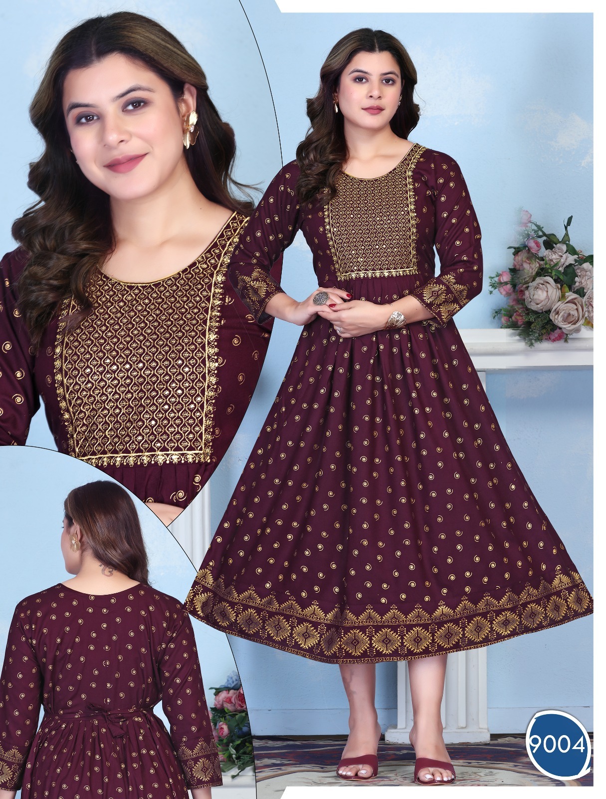Beauty Queen Always Bindaas Rayon Printed Anarkali Kurtis Collection - Image 2
