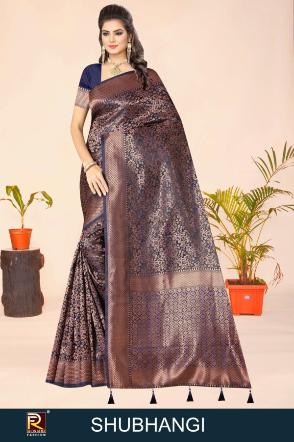 Ronisha Shubhangi Beautiful Satin Fancy Saree Collection - Image 3