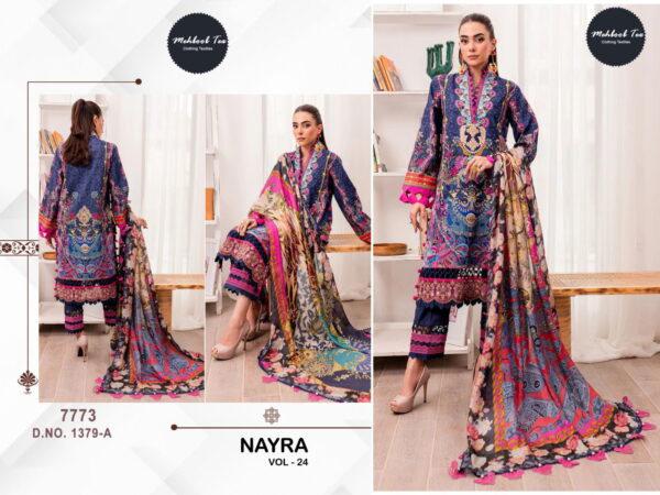 Mehboob Tex Nayra Vol 24 Cotton Dupatta Pakistani Salwar Suits - Image 3