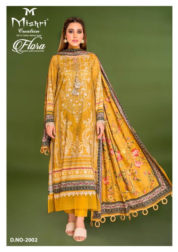 Mishri Flora 2 Lawn Cotton Printed Dress Material Catalog Wholesale Collection - Image 5