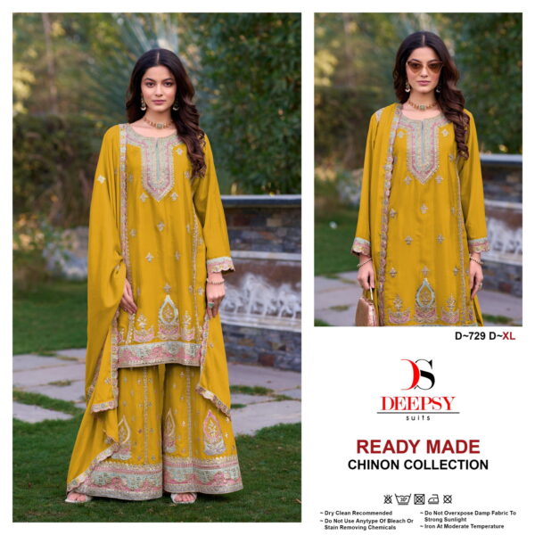 Deepsy D 729 Embroidered Ready Made Pakistani Collection - Image 3