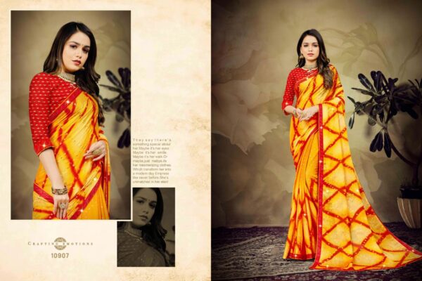 Jalnidhi Natasya Moss Chiffon Printed Saree Collection - Image 2