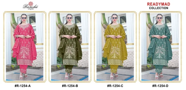 Ramsha R 1254 Nx Gold Crush Ready Made Suits Collection - Image 2