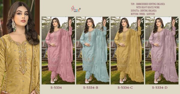 Shree S 5334 Embroidered Pakistani Salwar Suits Collection - Image 5