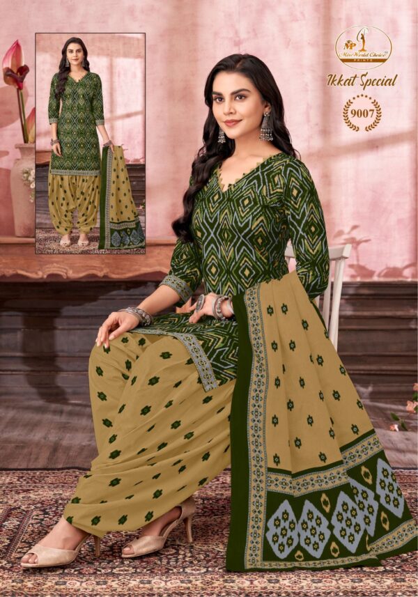 Miss World Ikkat Special Vol 09 Printed Cotton Dress Material Catalog Collection - Image 7