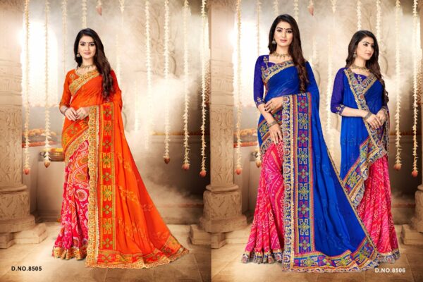 Jalnidhi Sukanya Georgette With Dyed Work Pallu Saree Collection - Image 2