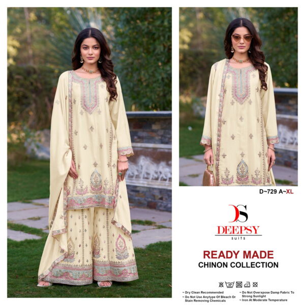 Deepsy D 729 Embroidered Ready Made Pakistani Collection - Image 4