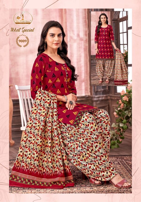 Miss World Ikkat Special Vol 09 Printed Cotton Dress Material Catalog Collection - Image 2