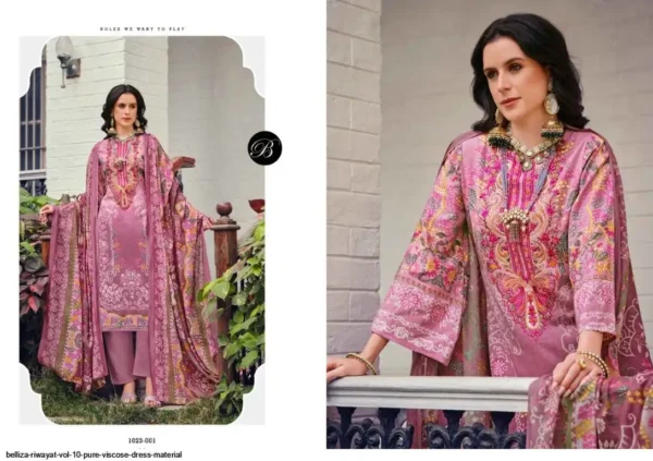 Belliza Riwayat Vol 10 Digital Printed Dress Material Collection - Image 11