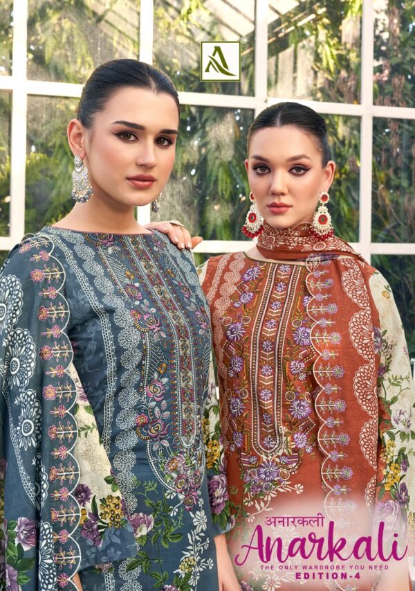 Alok Anarkali Edition 4 Cambric Cotton Dress Material Collection