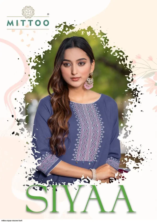 Mittoo Siyaa Viscose Weving Casual Wear Kurti Collection