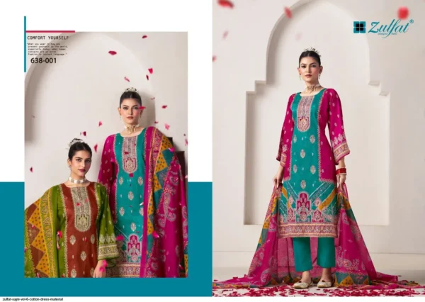 Zulfat Sajni Vol 6 Jam Cotton Printed Dress Material Collection - Image 7