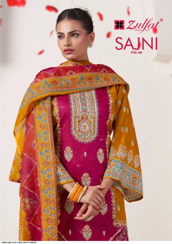 Zulfat Sajni Vol 6 Jam Cotton Printed Dress Material Collection
