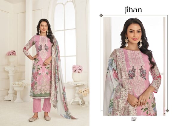 Jihan Needle Wonder Vol 4 Chiffon Dupatta Pakistani Suits - Image 4