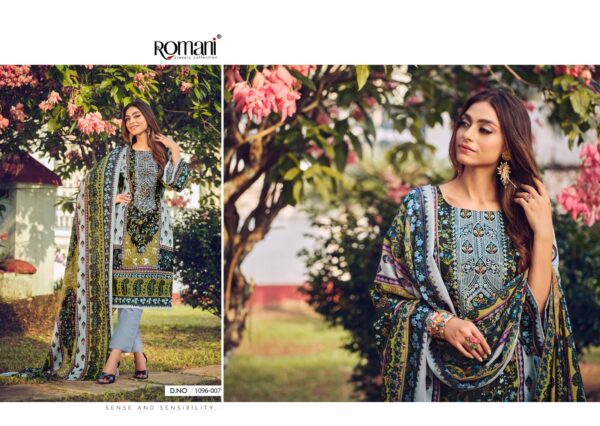 Romani Aarzu Vol 13 Soft Cotton Digital Printed Dress Material - Image 6