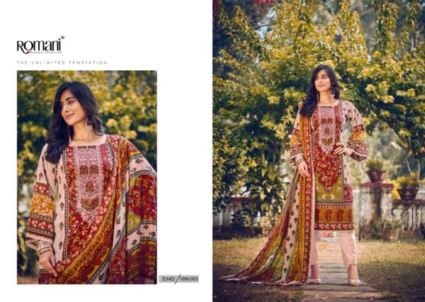 Romani Aarzu Vol 13 Soft Cotton Digital Printed Dress Material - Image 9