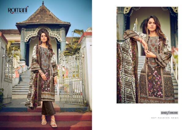 Romani Aarzu Vol 13 Soft Cotton Digital Printed Dress Material - Image 10